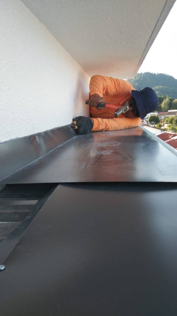 Roof flashing installation project by One Roof Solutions