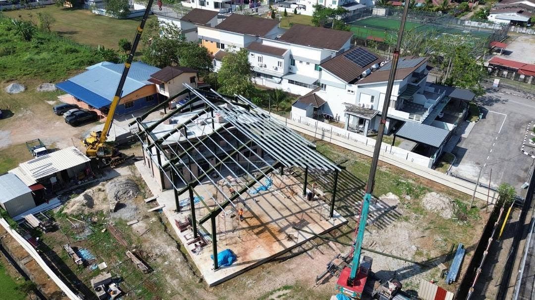 Steel structure installation project by One Roof Solutions